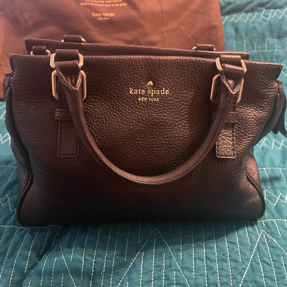 Kate Spade black soft leather handbag